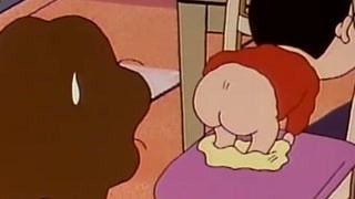 小新捂着脸说很疼 妈妈说看下于是小新拿屁股对着妈妈