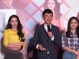 潘霜霜郭家铭宣传《再见十年》 大送宅男福利
