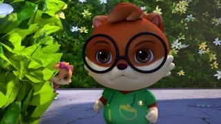 松鼠小队玩捉迷藏游戏