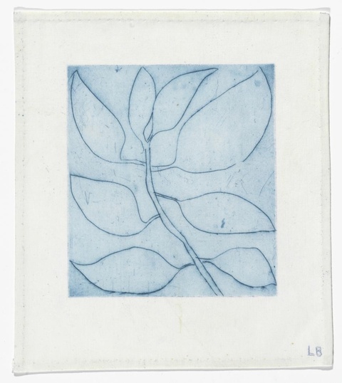 路易丝·布尔乔亚-Untitled (Branch with Eight Leaves), in Les Arbres , from the editioned series of portfolios, 第1页