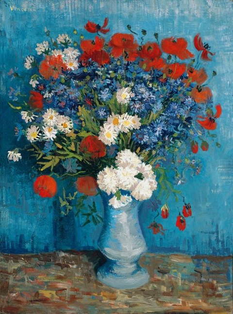 梵高-Vase with Cornflowers and Poppies 第1页