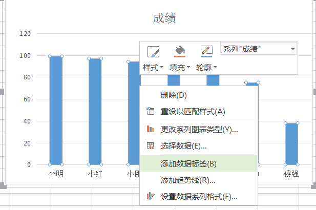 excel如何设置柱状图显示数据