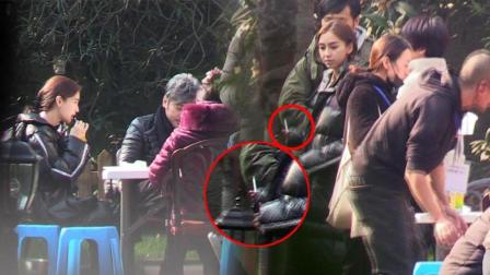 杨颖片场豪放抽烟剔牙 吴秀波反应亮了 171227