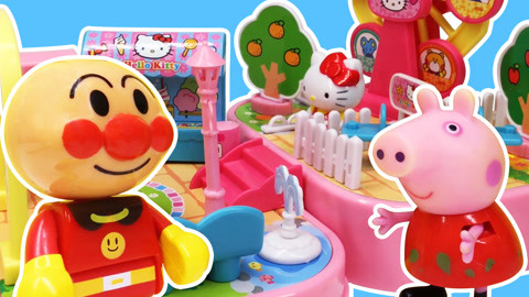面包超人分享新玩具hellokitty凱蒂貓游樂園迷你場景