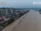 陕西绥德多座桥梁被洪水淹没