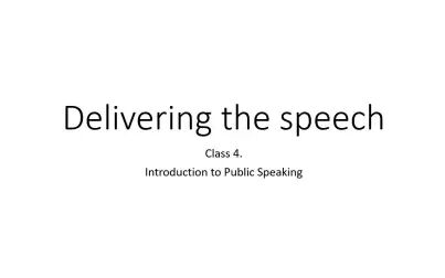 [图]Public Speaking lesson 4 - Delivering the speech