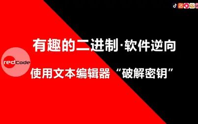 [图]有趣的二进制·软件逆向 《使用文本编辑器“破解密钥》