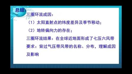 [图]季风环流及全球气候分布