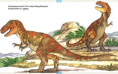 [图]Draw Tyrannosaurus T-rex 看看如何画霸王龙 少儿童英文绘本学画恐龙