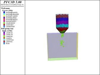 [图]PFC颗粒流软件hopper模型