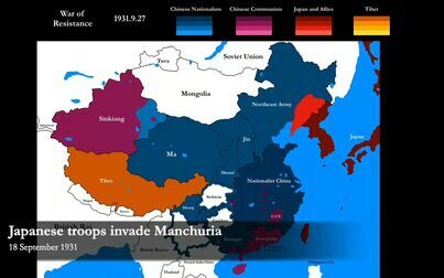 [图]〖历史地图〗抗日战争每日战线变化