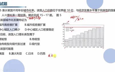 [图]高考地理 人口增长与城市化关系