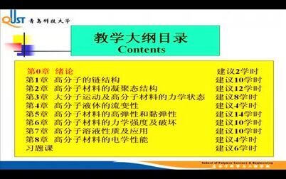 [图]高分子物理学视频 青岛科技大学 吴其晔 69讲