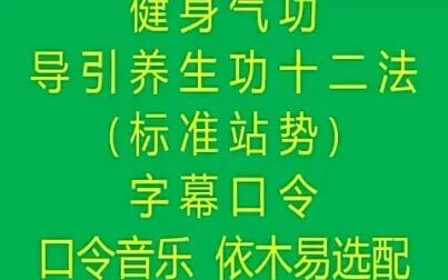 [图]导引养生功十二法(重配字幕口令)