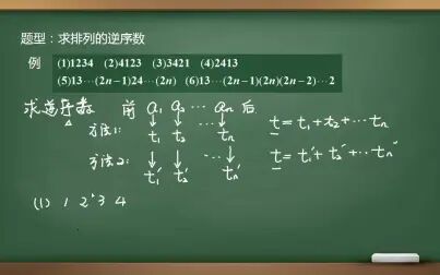 [图]线性代数-求排列的逆序数