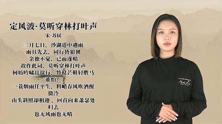 [图]《定风波·莫听穿林打叶声》的讲解、诗词解析