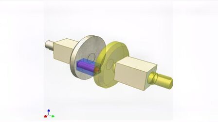 [图][机械原理动图]联锁轴机制运行原理-机械设计经典机构动画