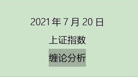 [图]《2021-7-20上证指数之缠论分析》