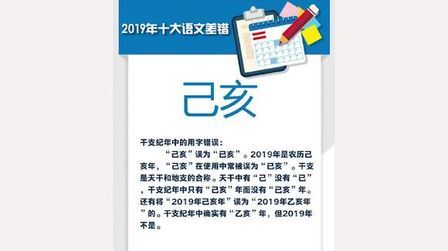 [图]《咬文嚼字》公布2019十大语文差错:中国足协、李小璐等上榜