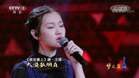 [图]作曲家赵麟携女儿赵珈婧云登台演绎《使至塞上》,歌声空灵唯美