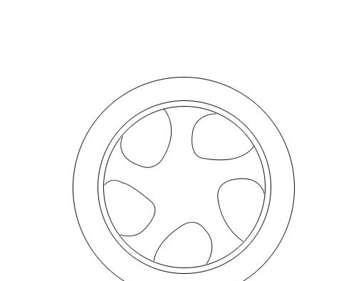 如何画汽车车轮简笔画