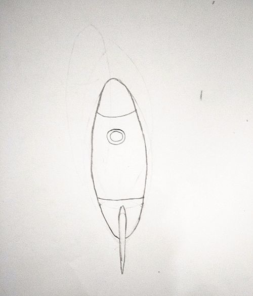 火箭简笔画的画法