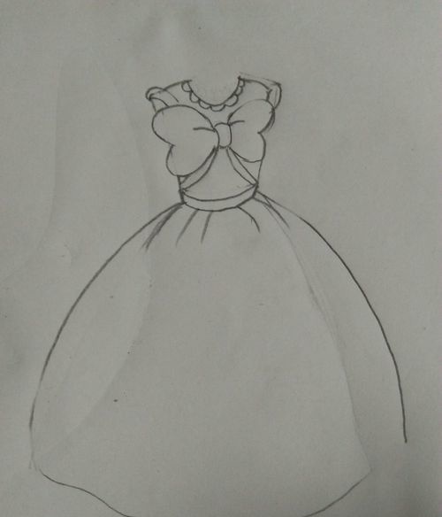 如何画简笔画灰姑娘的公主裙