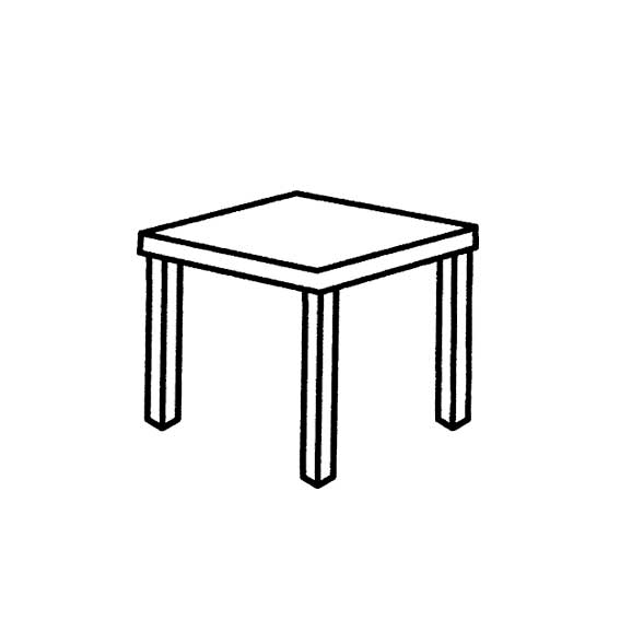 桌子和椅子怎么画简笔画