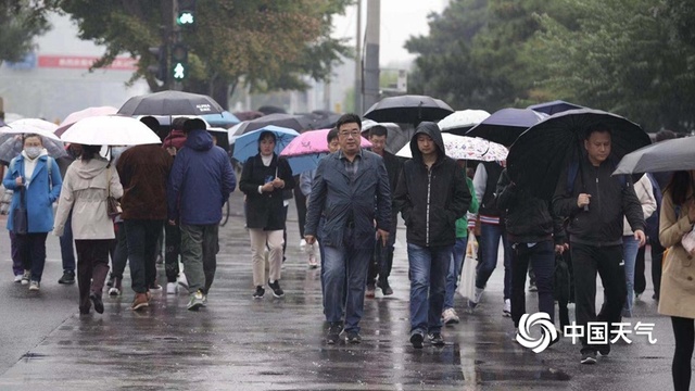 北京今晨小雨飘落 凉意浓 第1页