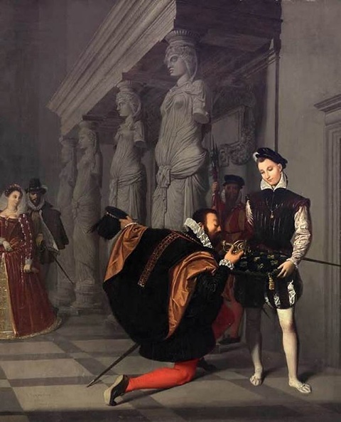 安格尔-Don Pedro of Toledo Kissing the Sword of Henri IV 第1页