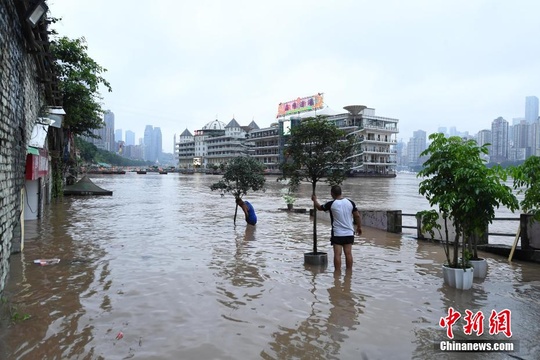 长江重庆段水位持续上涨 临江商铺紧急转移(2) 第2页