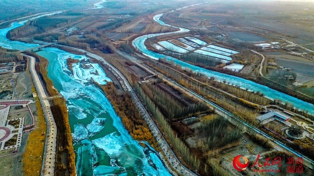 新疆:开都河冰化开河 为春天剪彩 第1页