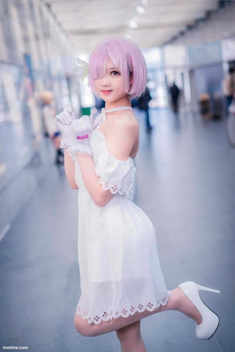 图片[2]-羽天Shine - NO.09 FATE GRAND ORDER可爱COS玛修御姐场照 [19P16MB]-美了么