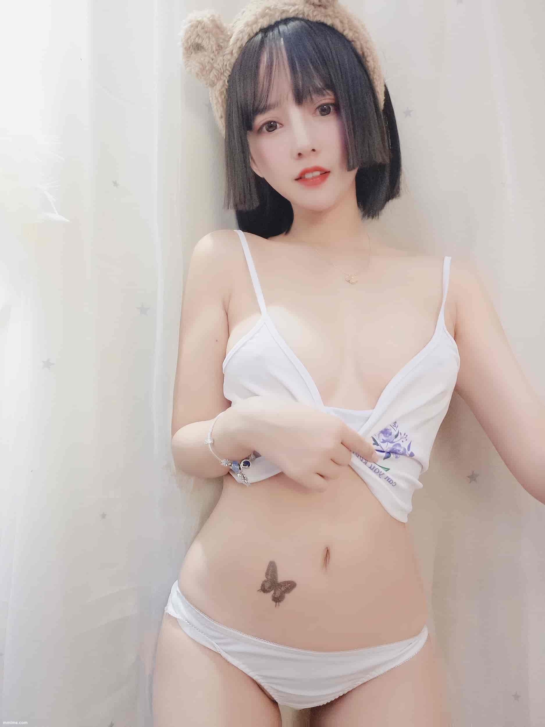 MX.008 过期米线线喵 白色吊带-美了么