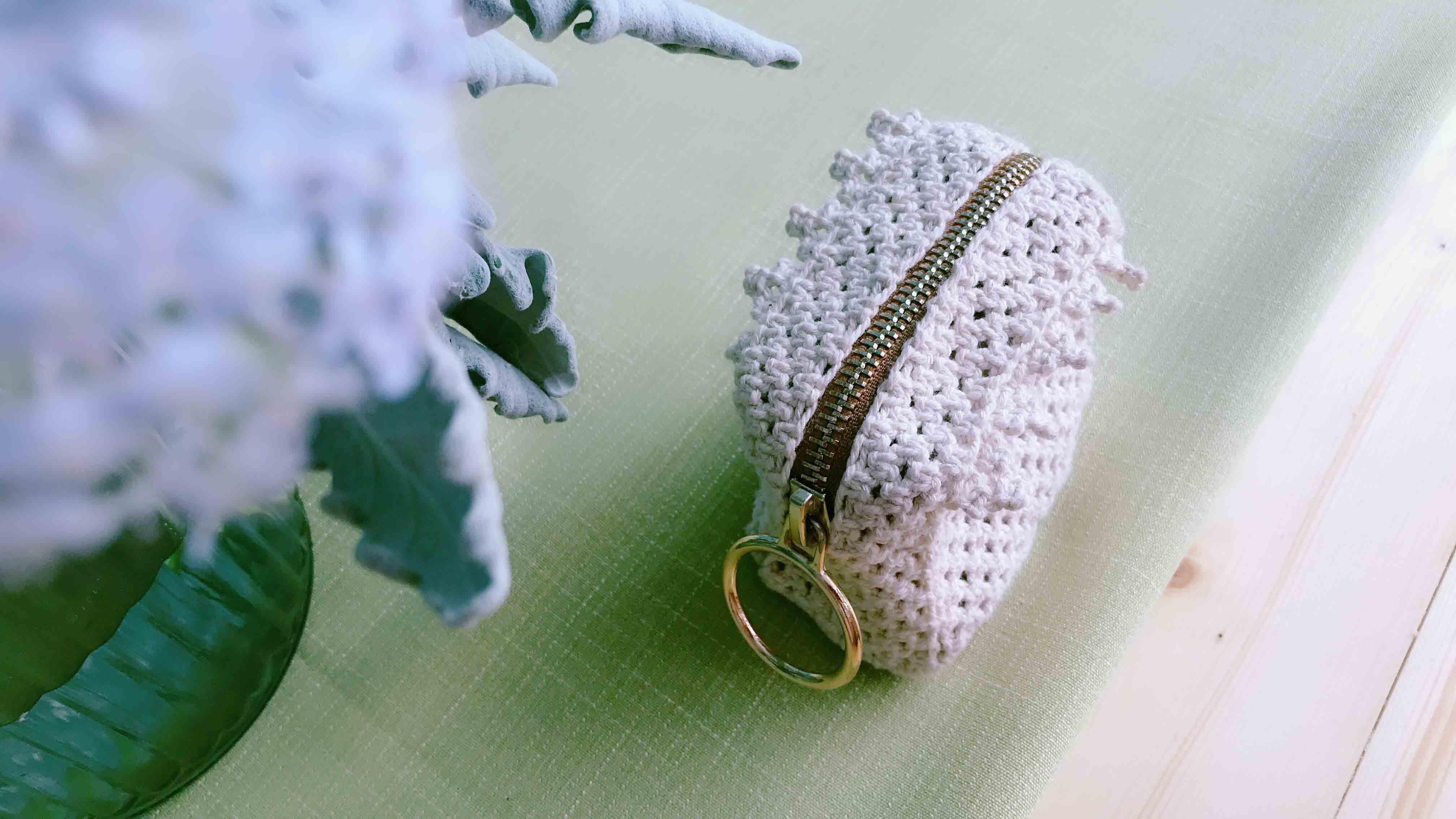 用棉线编织出来的零钱包,亲手做一个,送人太有心意了