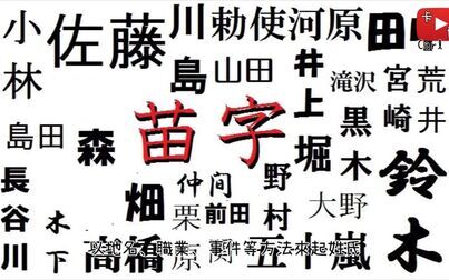 日本姓氏大全名字大全 搜狗搜索