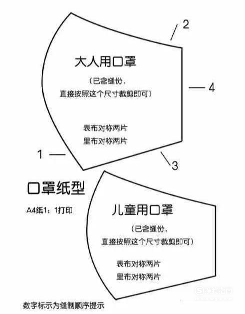 抵抗雾霾diy口罩附图纸