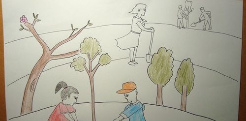 关于植树节的儿童画 儿童画植树节快乐怎么画
