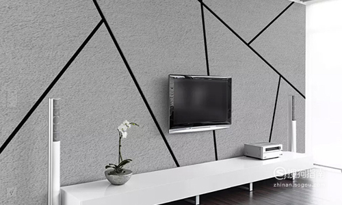 几何风格电视背景墙设计涂刷方法 DIY教程