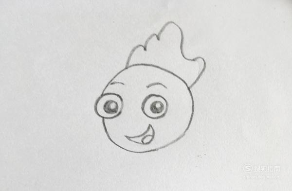 简笔画 小丑鱼 简笔画：小丑鱼的铅笔画法优质
