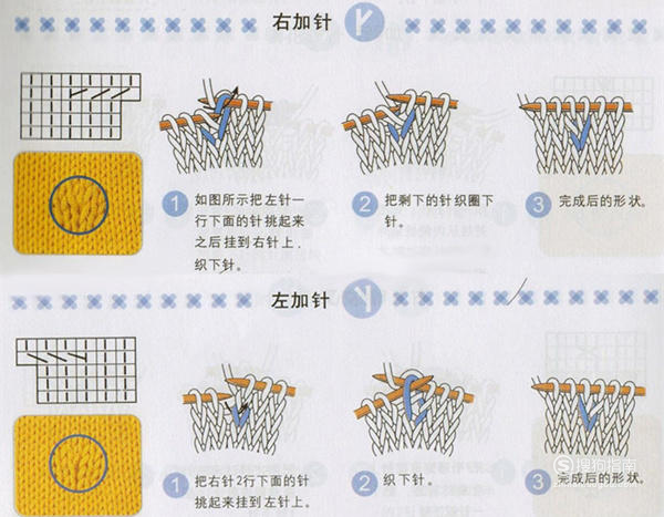 织围巾的针法图解