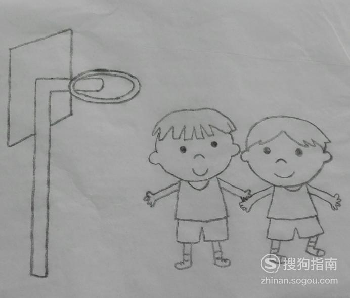 如何画打篮球的孩子们的简笔画优质首发