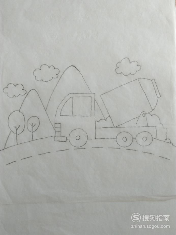 怎么画搅拌车简笔画 简笔画搅拌车的画法优质